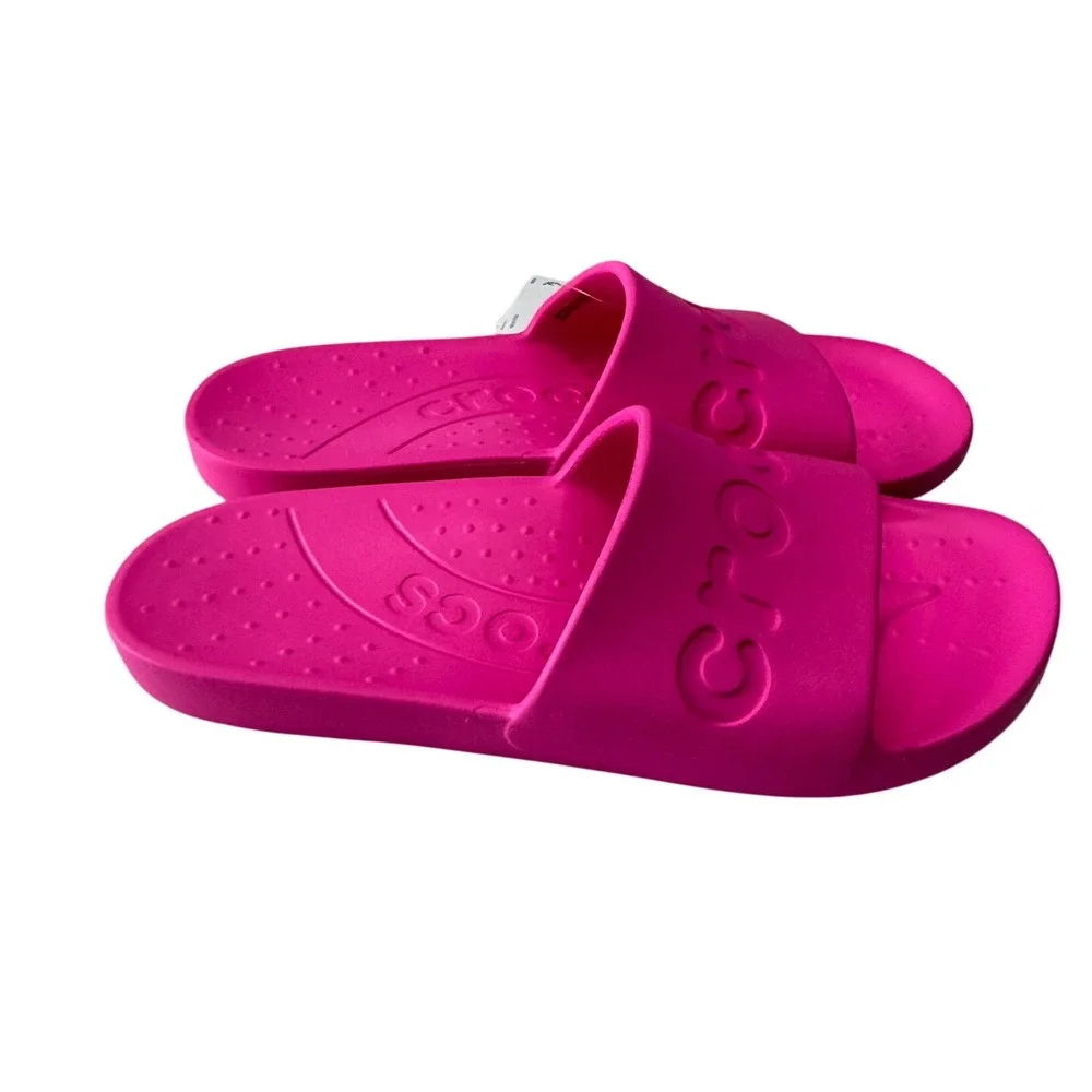 Crocs‎ Classic Slide Sandals Hot Fuschia Pink Womens 7 210088-6TW NEW